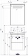 Акватон Тумба с раковиной Стоун 60 сосна арлингтон – картинка-10